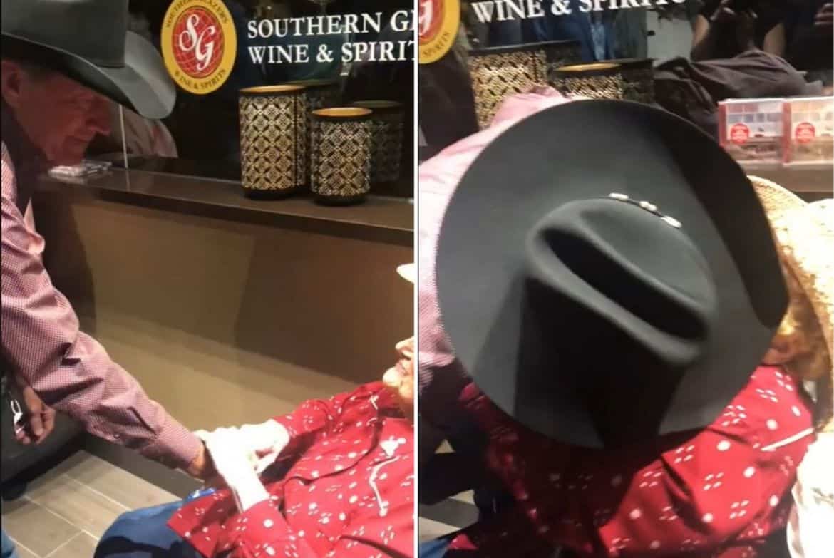 WATCH: A 96-Year-Old Fan Gets A Kiss From George Strait For Her ...