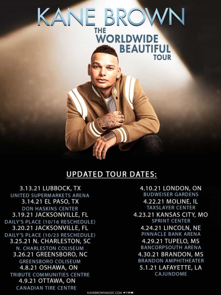 Kane Brown Reveals Updated Worldwide Beautiful Tour Dates Country Now