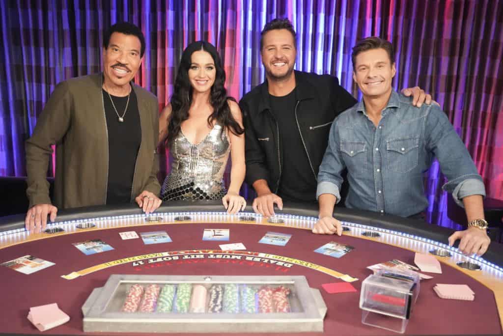 ABC’s “American Idol” stars judges Lionel Richie, Katy Perry, Luke Bryan, and host Ryan Seacrest; Photo by ABC/Eric McCandless