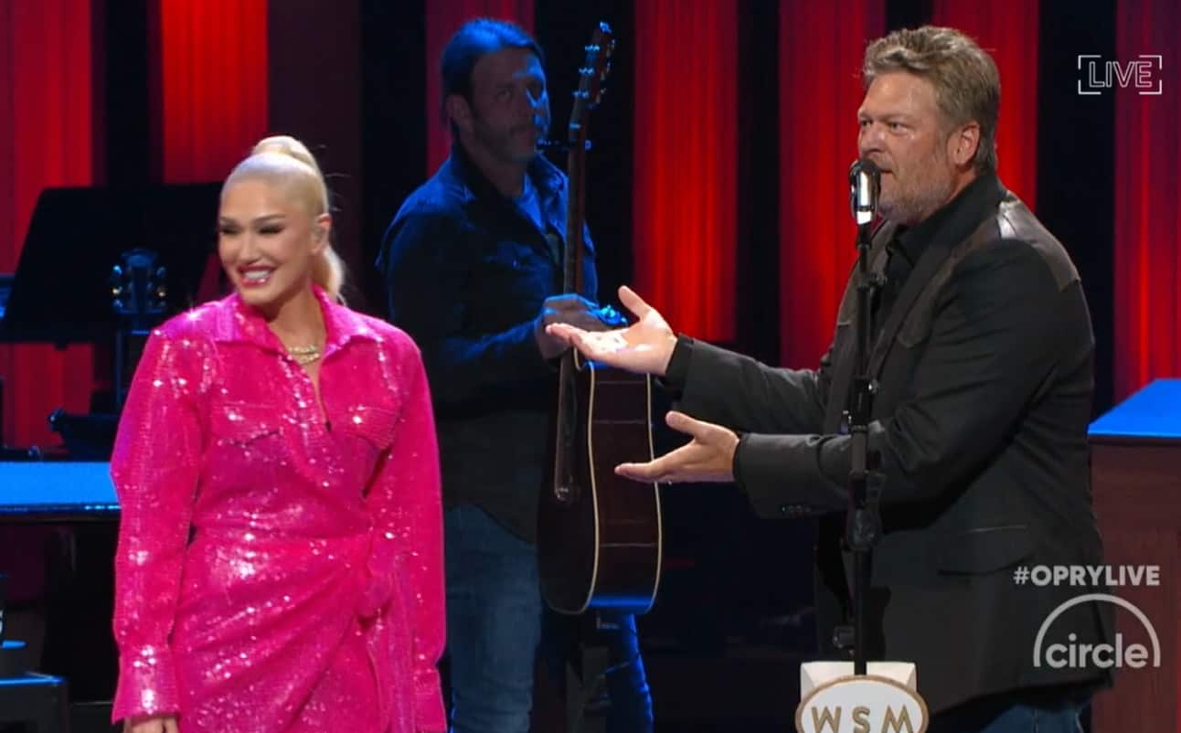 Blake Shelton, Gwen Stefani; Photo Courtesy Grand Ole Opry Facebook