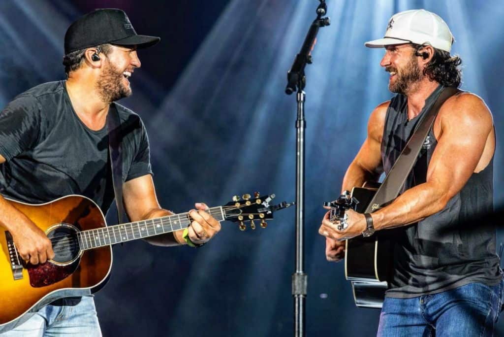 Luke Bryan, Riley Green; Photo Courtesy Riley Green on Instagram