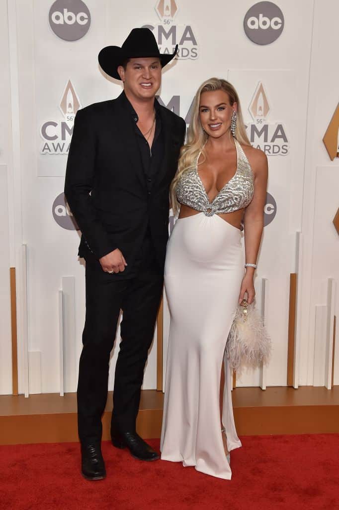 Jordan Davis' Pregnant Wife Kristen Shows Off Bump at 2023 ACM Awards