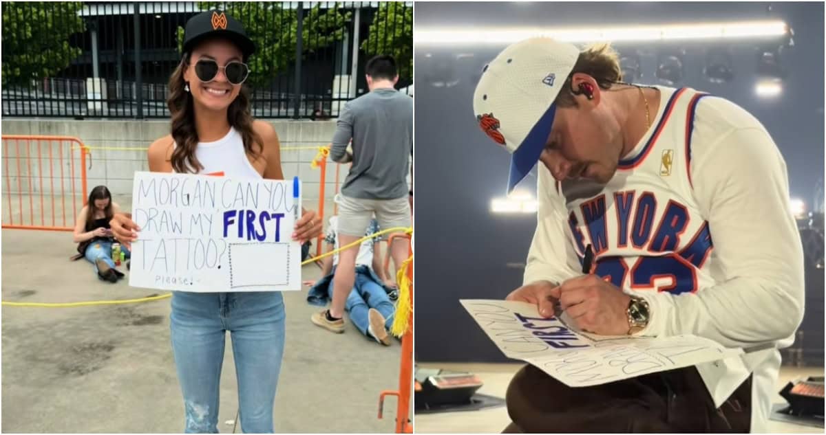 Morgan Wallen Hand Draws A Fan's Tattoo During Record-Breaking Show - Vimarsana News