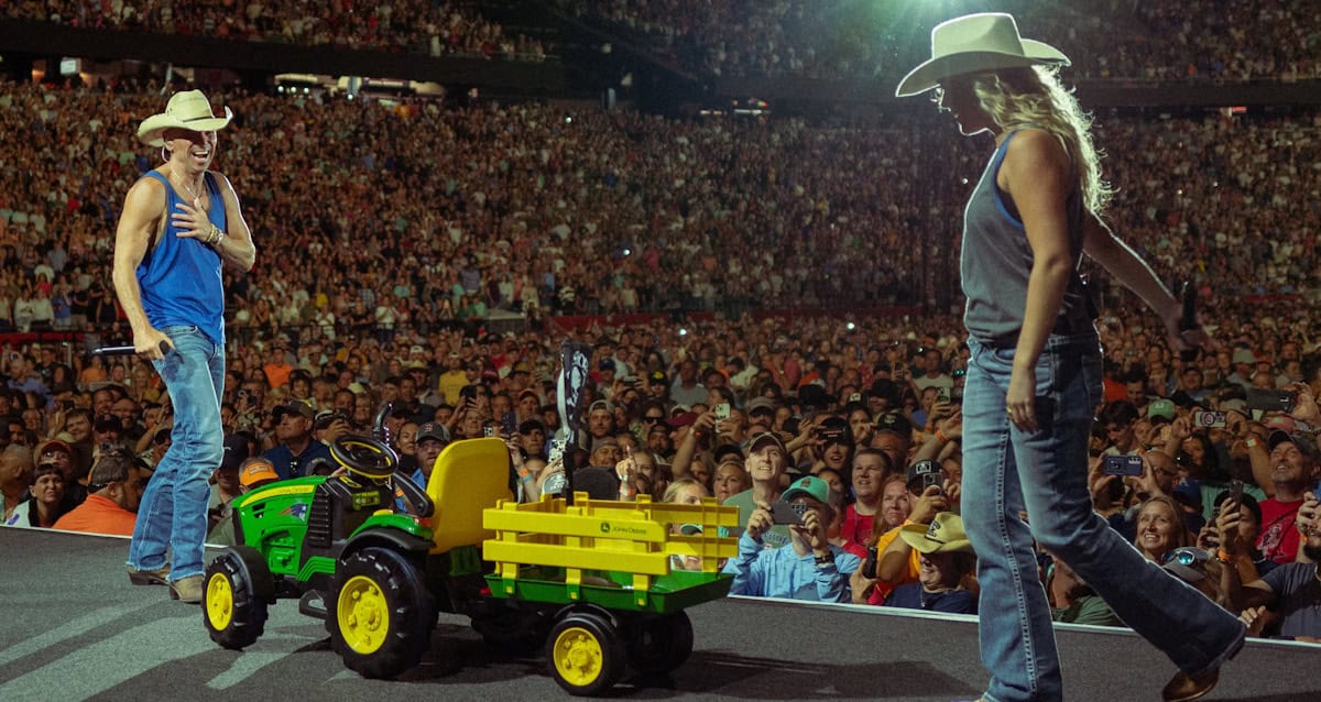Megan Moroney Surprises Kenny Chesney With Hilarious Tractor Prank At Gillette Stadium - Country Now