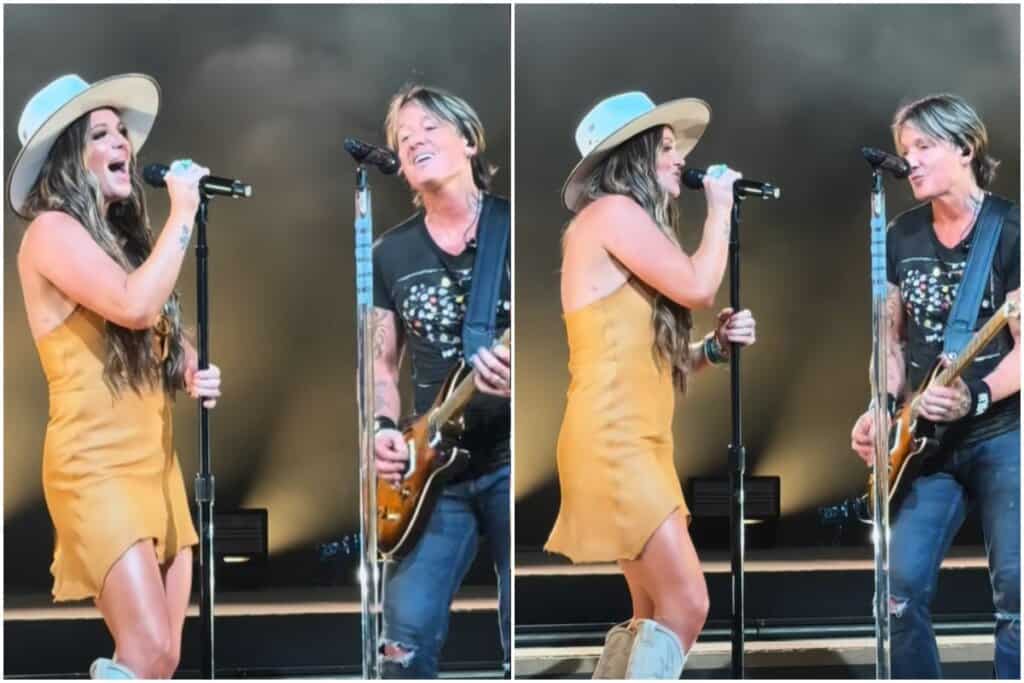 Britnee Kellogg with Keith Urban; Photo via Instagram