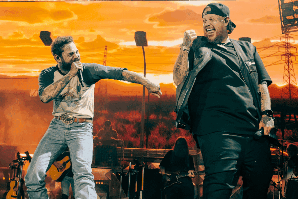 Post Malone, Jelly Roll; Photo by Adam Degross