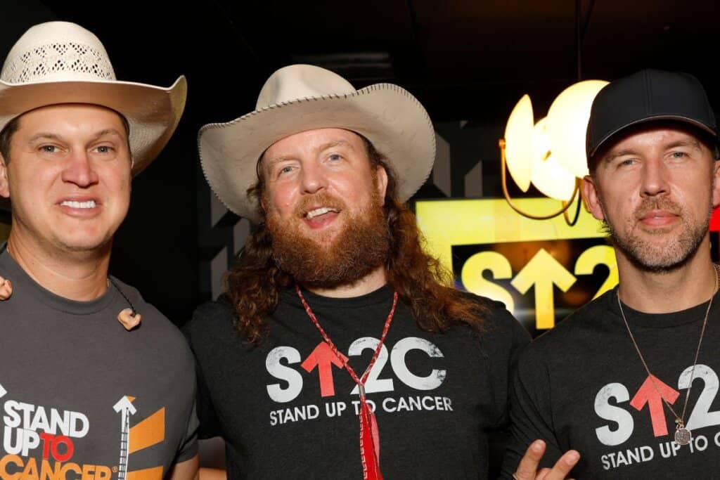 Jon Pardi, John Osborne and T.J. Osborne; Photo by Jason Kempin/Getty Images for Stand Up To Cancer