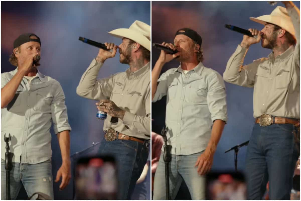 Dierks Bentley, Post Malone; Photos via Instagram