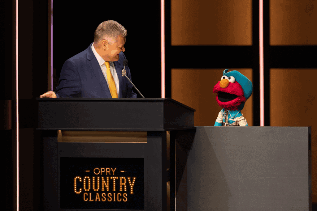 Bill Cody with Elmo; Photo by Chris Hollo, Grand Ole Opry