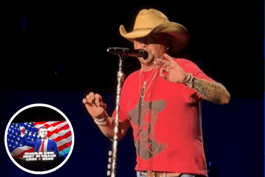 Jason Aldean Honors Charlie Kirk; Photos via TikTok