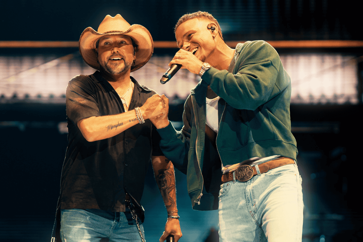 Jason Aldean, Kane Brown; Photo by Matt Paskert