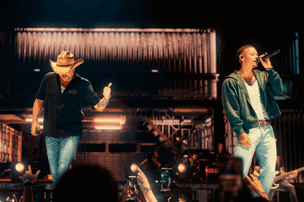 Jason Aldean, Kane Brown; Photo by Matt Paskert