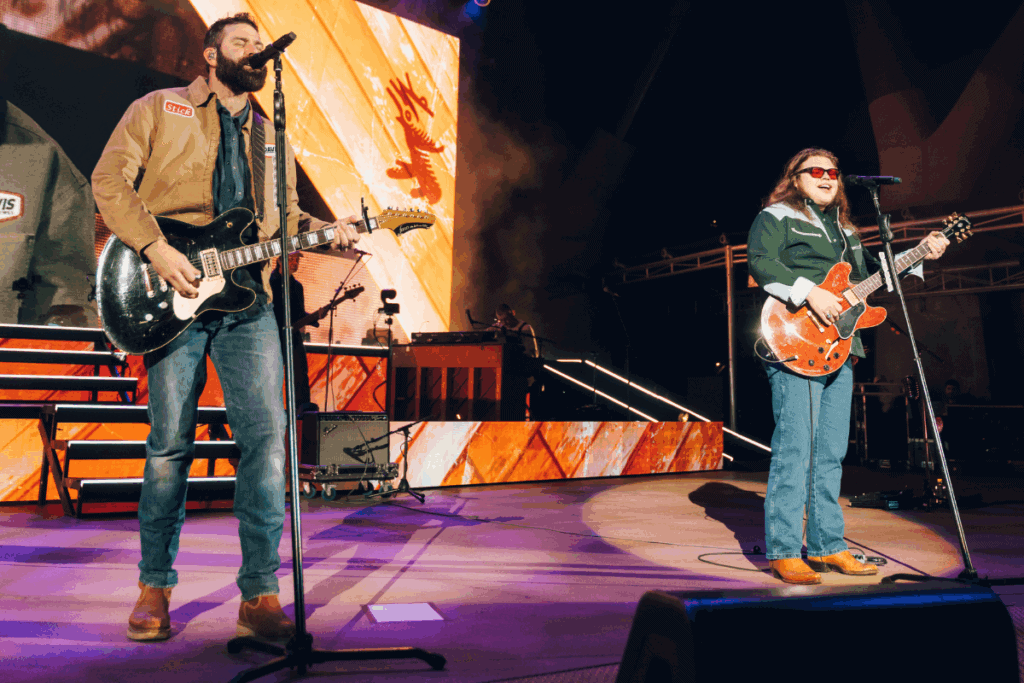 Jordan Davis with Marcus King; Photo by Caleb Cockrell