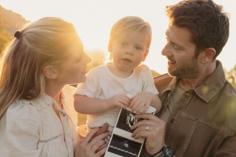 Adam Doleac, son Jack and wife MacKinnon; Photo by Jack Owens