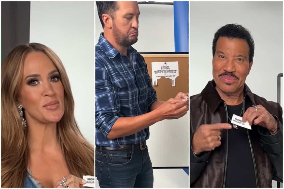 Carrie Underwood, Luke Bryan, Lionel Richie; Photos via American Idol, YouTube