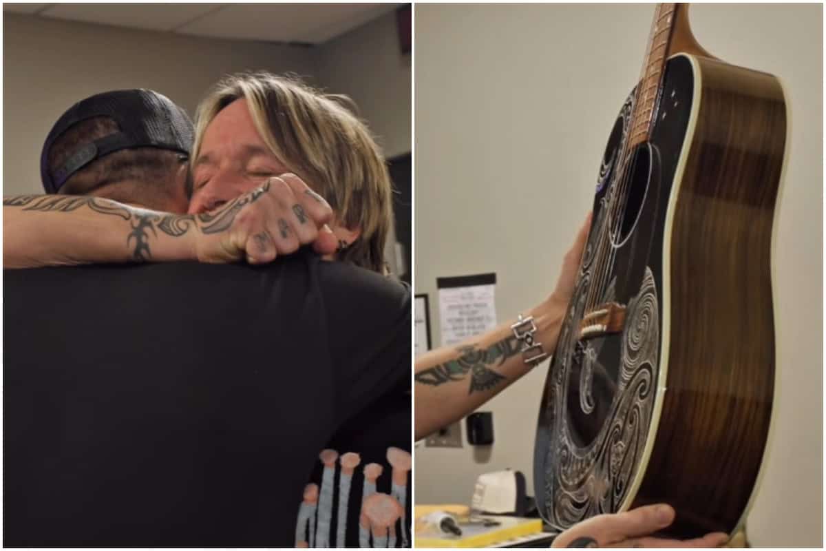 WATCH: Keith Urban Gets Emotional as Chase Matthew Surprises Him with  Custom Guitar with Special Meaning - Country Now