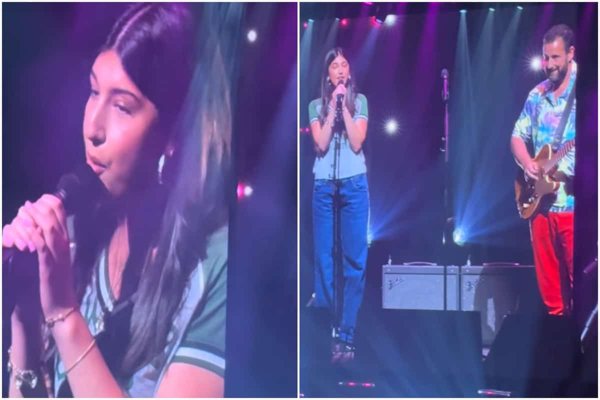 Sunny and Adam Sandler; Photo via TikTok