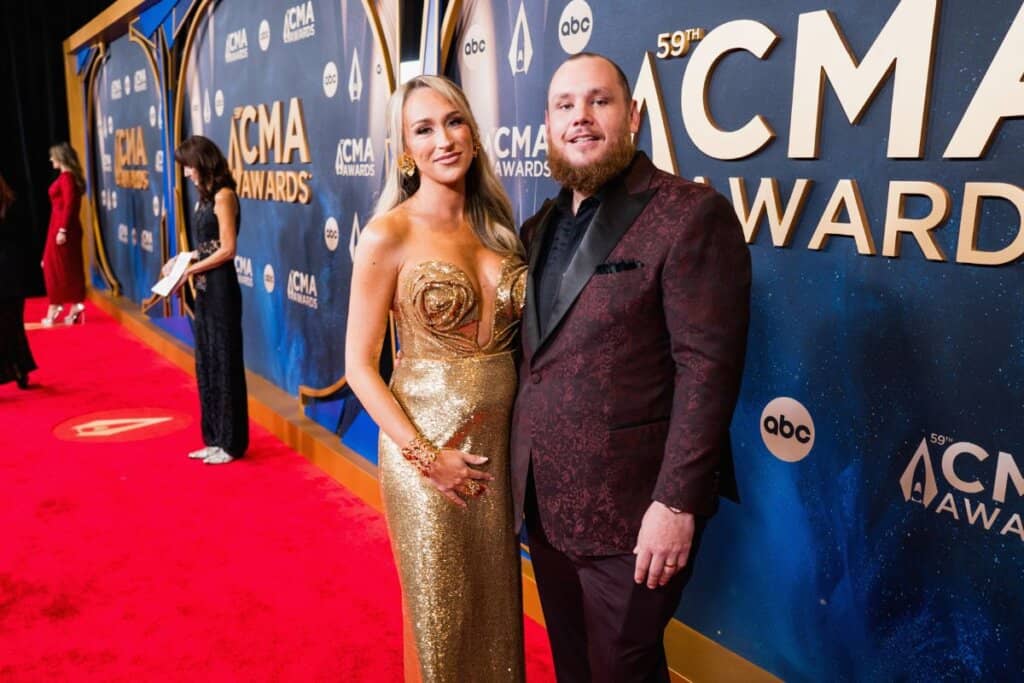 Luke Combs, Nicole; Photo by Getty Images for CMA