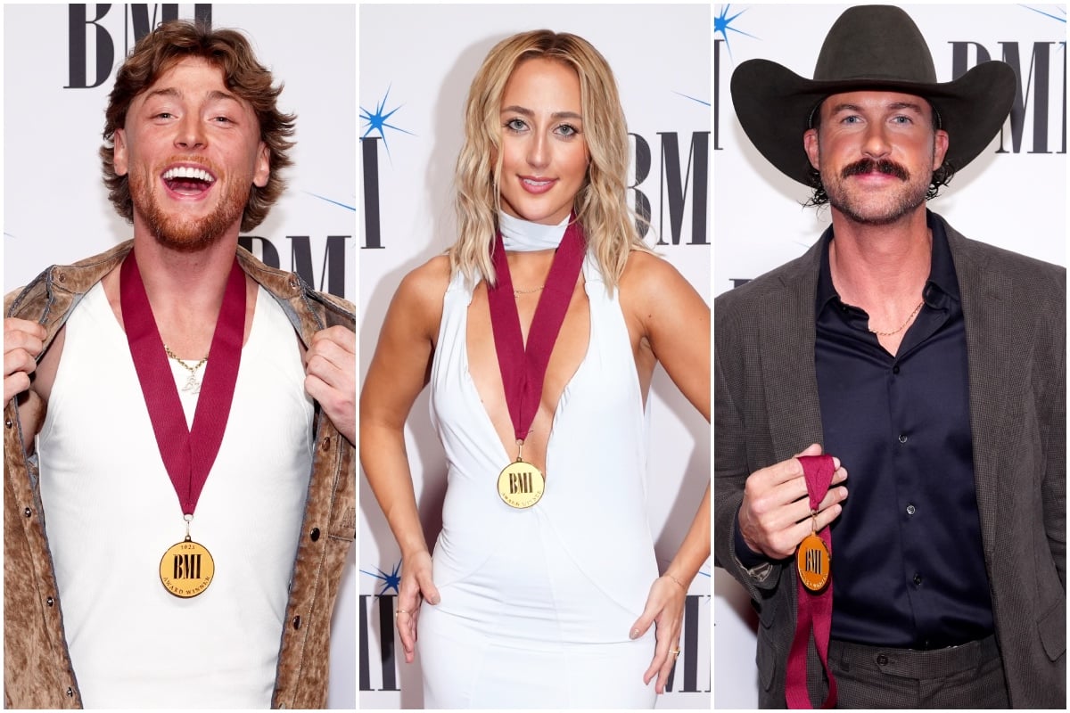 Bailey Zimmerman, Ashley Cooke, Riley Green; Photo by Getty Images for BMI