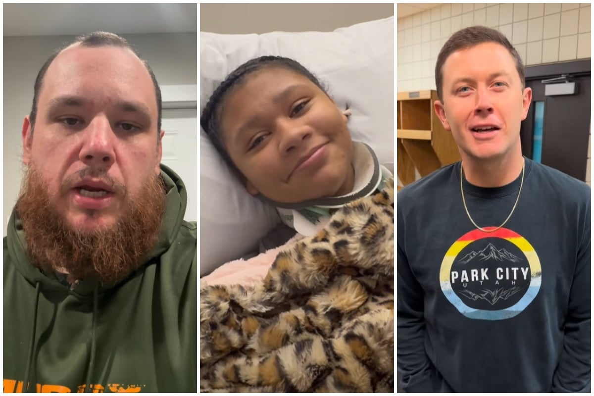 Luke Combs, Maggie, Scotty McCreery; Photos via Instagram