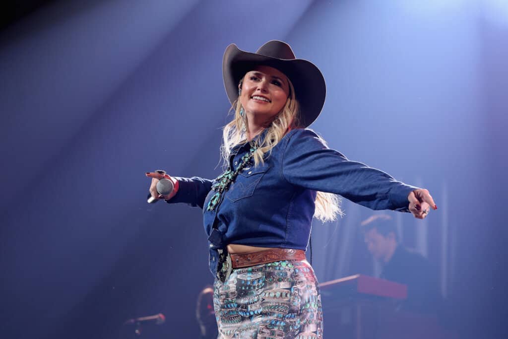Miranda Lambert performs onstage for American Cancer Society's Country vs. Cancer Concert at The Pinnacle on December 02, 2025 in Nashville, Tennessee; Photo by Terry Wyatt/Getty Images for American Cancer Society