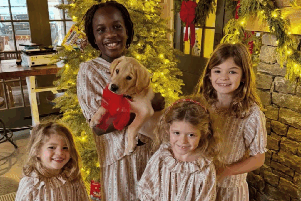 Rhett Family With New Dog, Moose