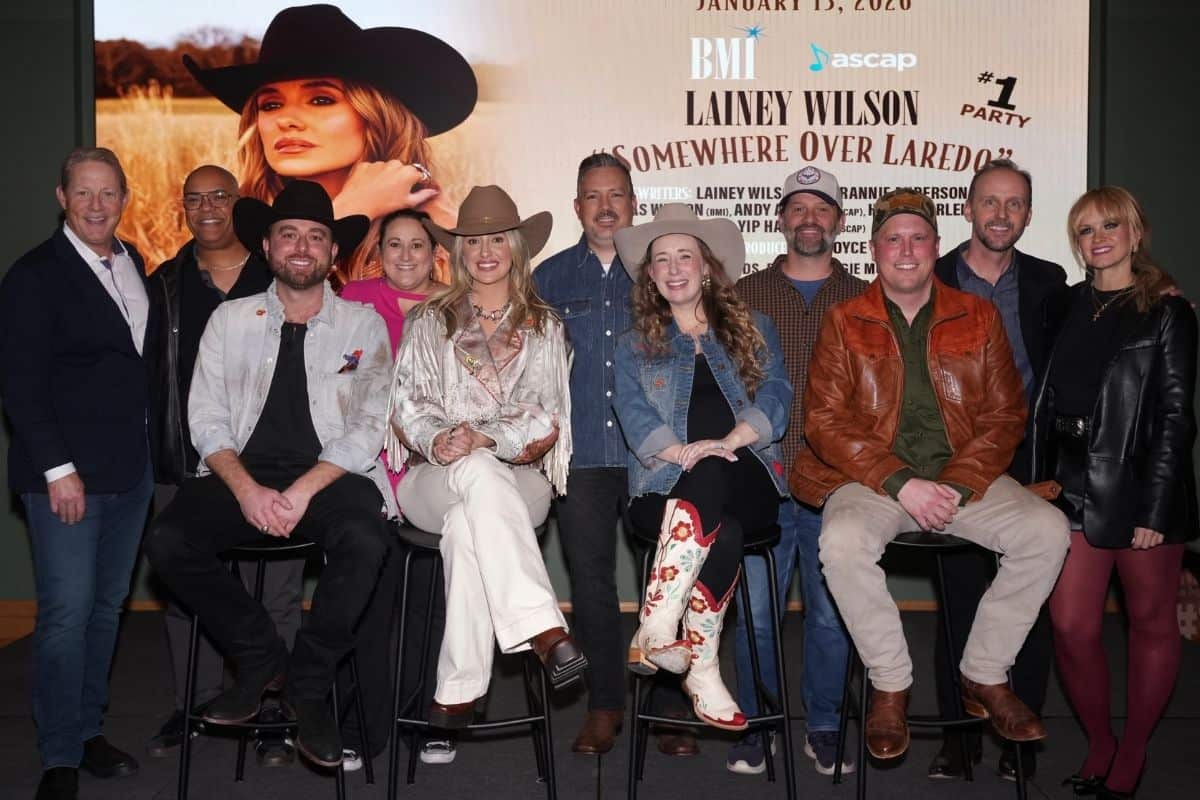 Photo Back Row L-R: BMI’s Clay Bradley, ASCAP’s Duane Hobson, Studio Bank’s Kari Barnhart, Riser House’s Brandon Perdue, Concord’s Matt Turner, Sony Music Publishing’s Rusty Gaston, BBR Music Group/BMG Nashville’s JoJamie Hahr; Front Row L-R: Dallas Wilson (BMI), Lainey Wilson (BMI), Trannie Anderson (BMI), Andy Albert (ASCAP); Photo Credit Larry McCormack for BMI