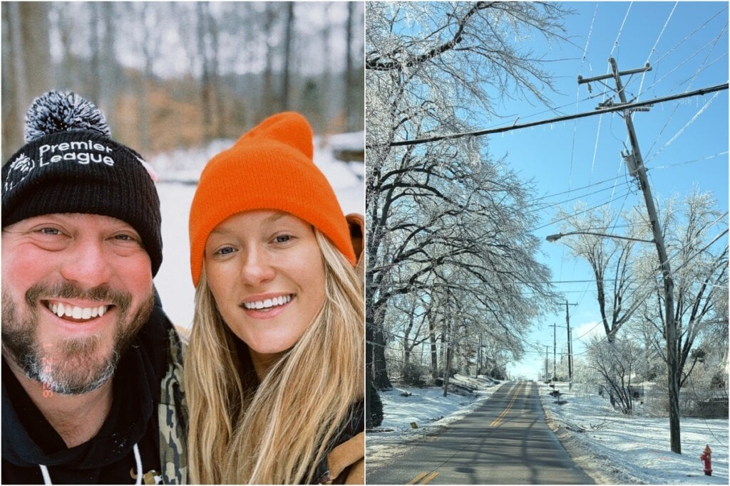 Mitchell Tenpenny, Meghan Patrick; Photo via Instagram, Powerlines; Photo via NES on X