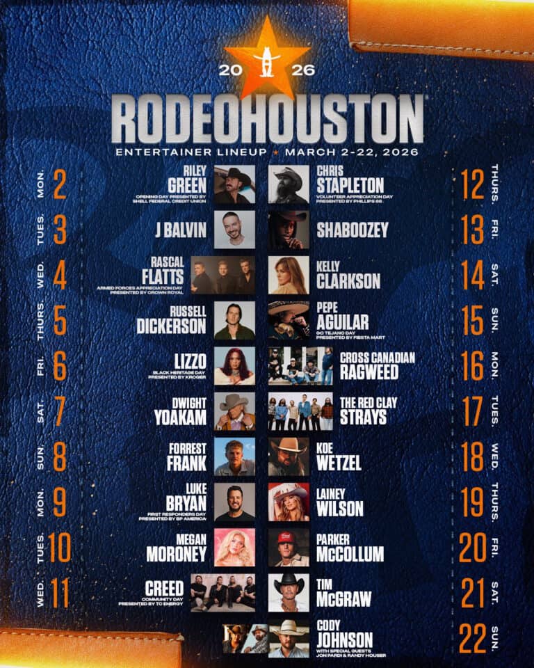 RODEOHOUSTON Unveils Star-Studded Lineup For 2026: Luke Bryan, Lainey ...