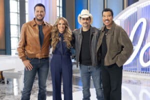 Luke Bryan, Carrie Underwood, Brad Paisley, Lionel Richie; Photo by Disney/Eric McCandless