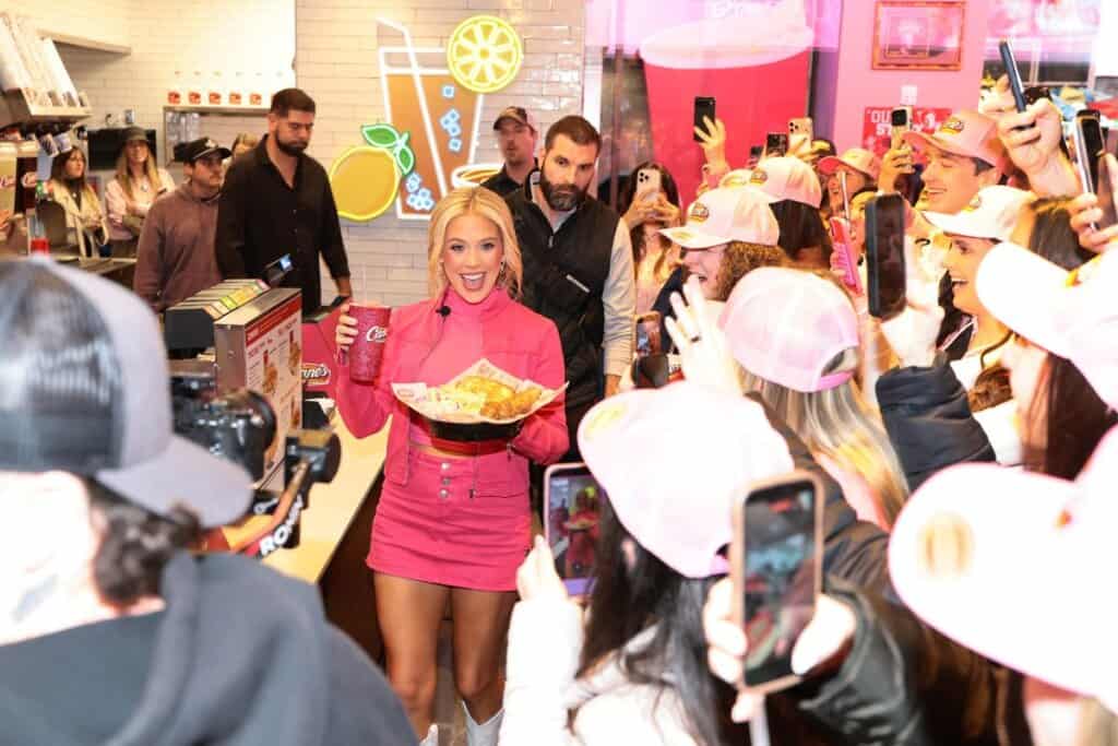 Megan Moroney at Raising Cane's Times Square; Photo Courtesy of Raising Cane’s