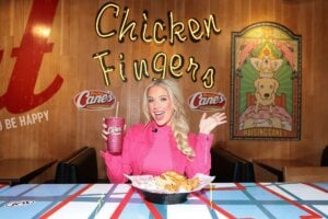 Megan Moroney at Raising Cane's Times Square; Photo Courtesy of Raising Cane’s