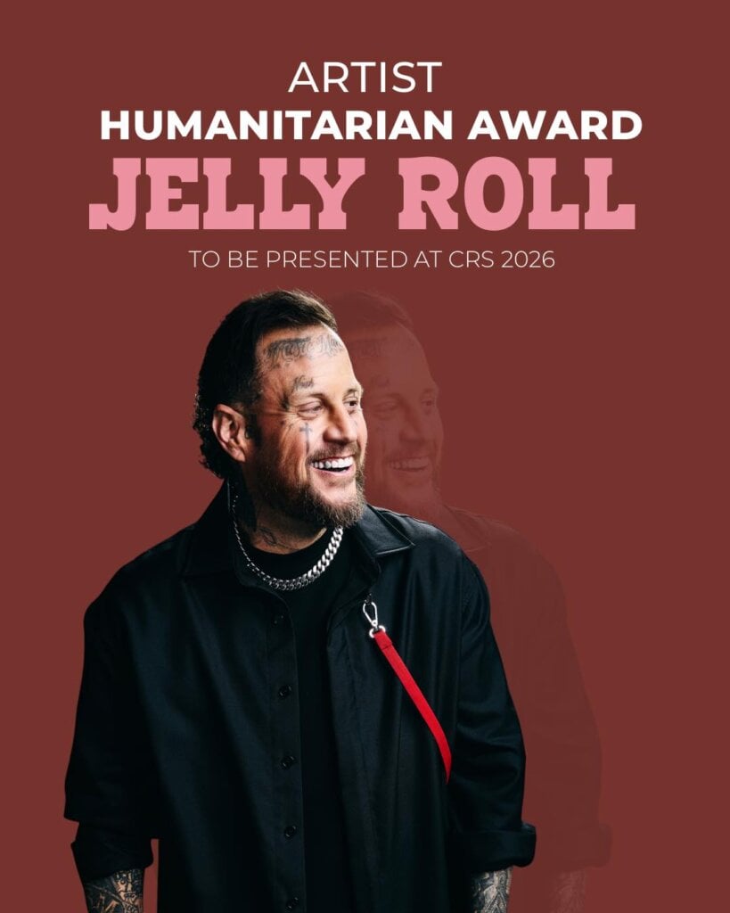 Jelly Roll to Receive 2026 Artist Humanitarian Award at Country Radio Seminar