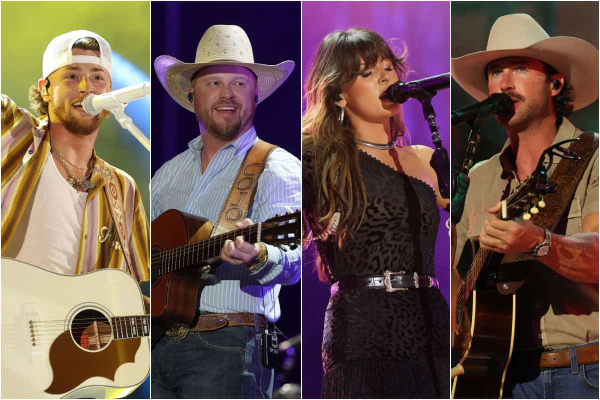 Bailey Zimmerman, Cody Johnson, Ella Langley, Riley Green; Photos Courtesy CMA