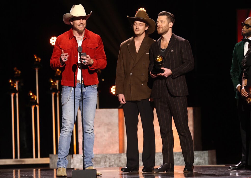Brandon Lake and Benjamin William Hastings accept the Best Contemporary Christian Music Performance/Song award for "Hard Fought Hallelujah" onstage during the 68th GRAMMY Awards Premiere Ceremony at Peacock Theater on February 01, 2026 in Los Angeles, California; Photo by Matt Winkelmeyer/Getty Images for The Recording Academy