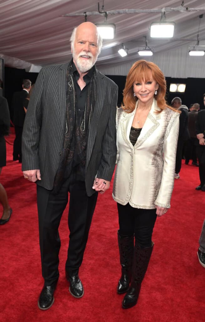 Rex Linn and Reba McEntire attend the 68th GRAMMY Awards on February 01, 2026 in Los Angeles, California; Photo by Lester Cohen/Getty Images for The Recording Academy