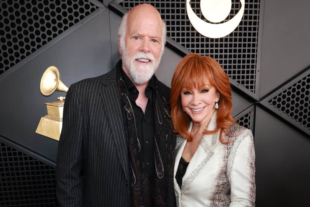 Rex Linn and Reba McEntire; Photo by Kevin Mazur/Getty Images for The Recording Academy