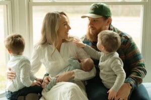 Luke Combs and family; Photo by Leigh Ann Remke