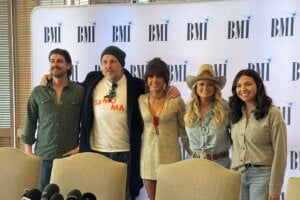 Ella Langley's double No. 1 party; (L to R) Johnny Clawson, Luke Dick, Ella Langley, Miranda Lambert, Joybeth Taylor