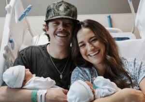 Dylan Marlowe and Wife Natalie with Twins Case and Huck