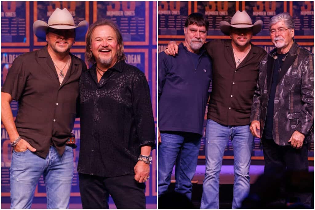 Jason Aldean with Travis Tritt and Alabama; Photos by Jeff Johnson