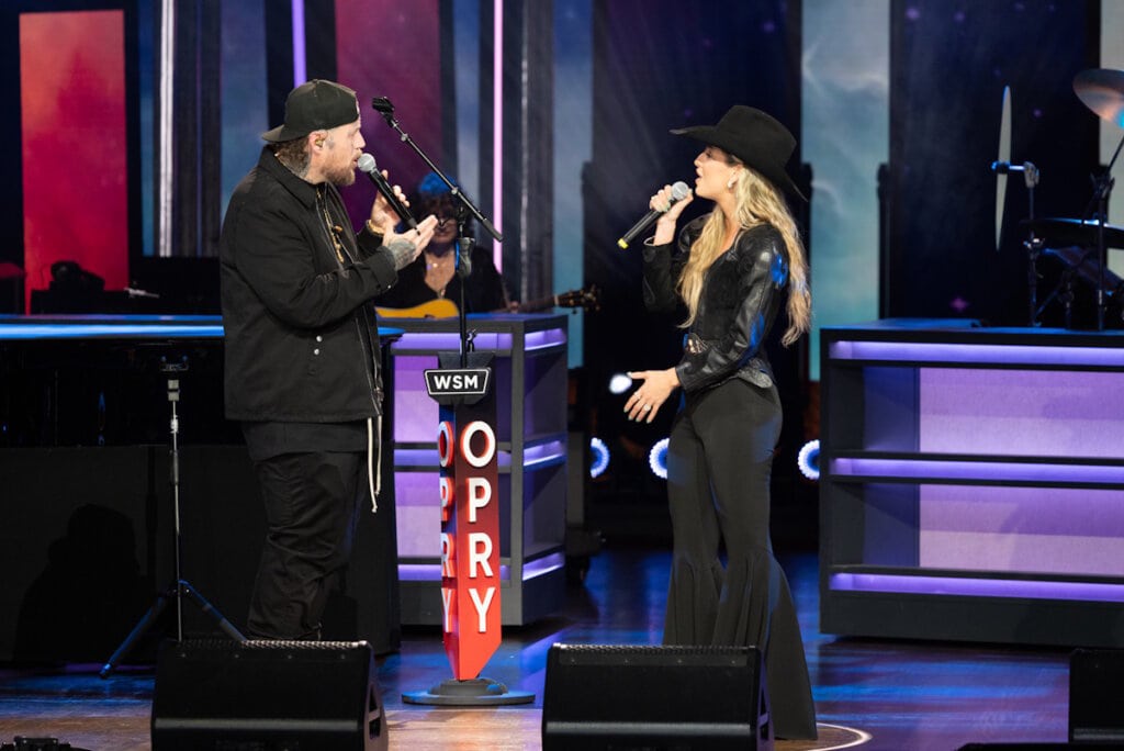 Jelly Roll with Lainey Wilson; Photo © Grand Ole Opry, photos by Chris Hollo