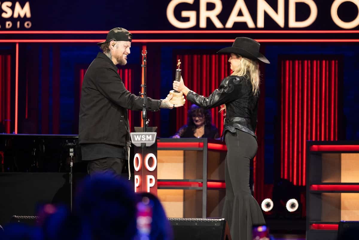 Jelly Roll with Lainey Wilson; Photo © Grand Ole Opry, photos by Chris Hollo