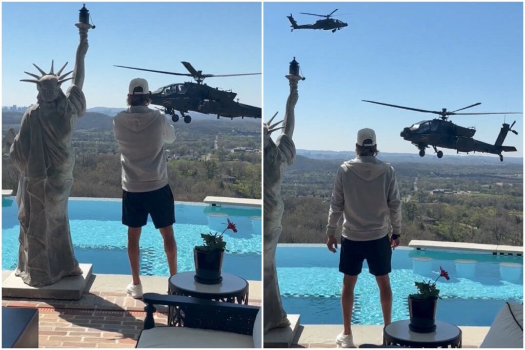 Kid Rock, US Army Helicopters; Photo via X
