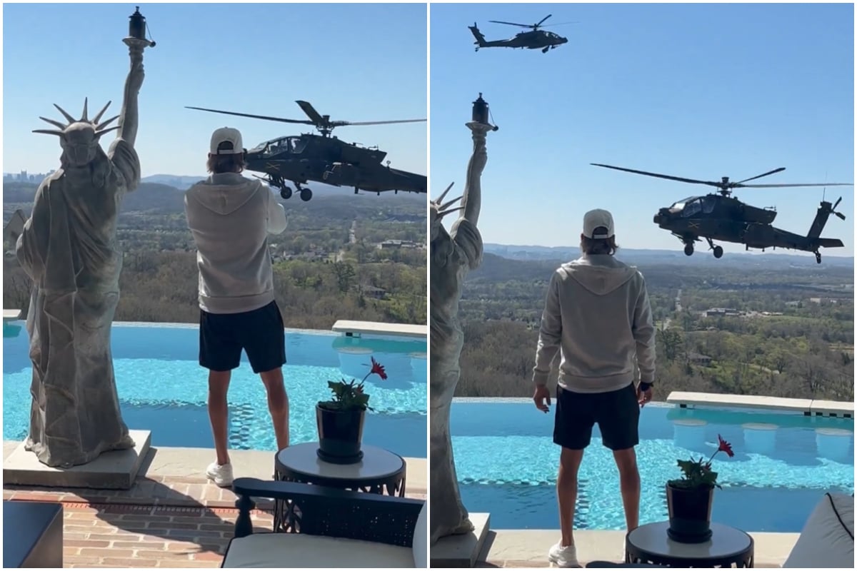 Kid Rock, US Army Helicopters; Photo via X