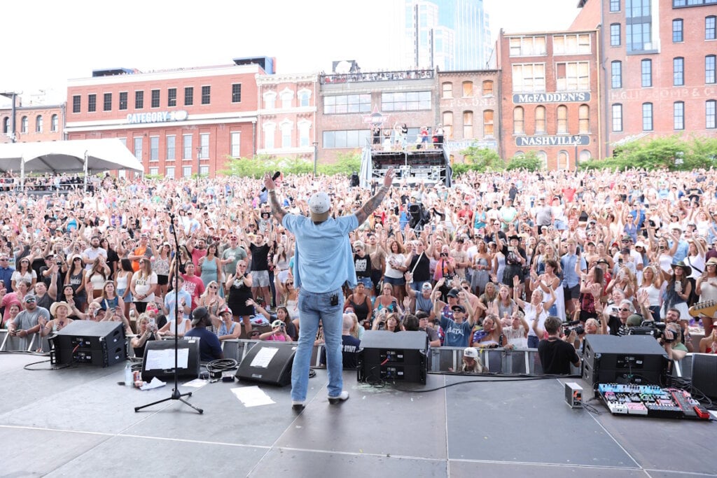 Brandon Lake performs at the Chevy Riverfront Stage on Sunday, June 8, 2025, during CMA Fest presented by SoFi in downtown Nashville; Photo by Hunter Berry/CMA