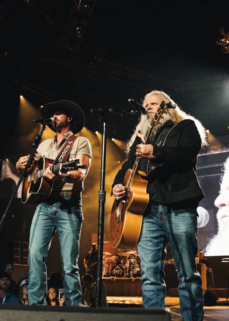 Riley Green, Jamey Johnson; Photo by Austin Screws 