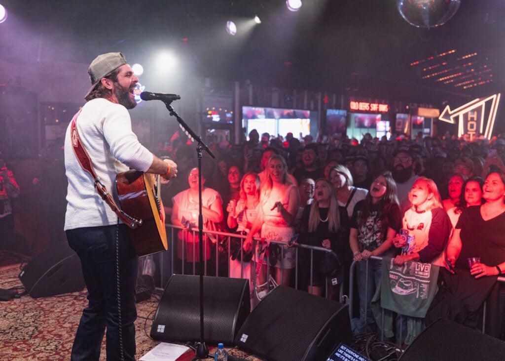Thomas Rhett performs onstage for Summer of Live: Secret Set at Odie's on April 29, 2026 in Nashville, Tennessee.; Photo by John Shearer/Getty Images for Live Nation