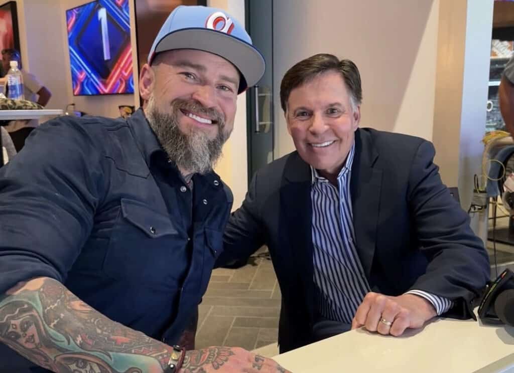 Zac Brown, Bob Costas; Photo via Facebook 