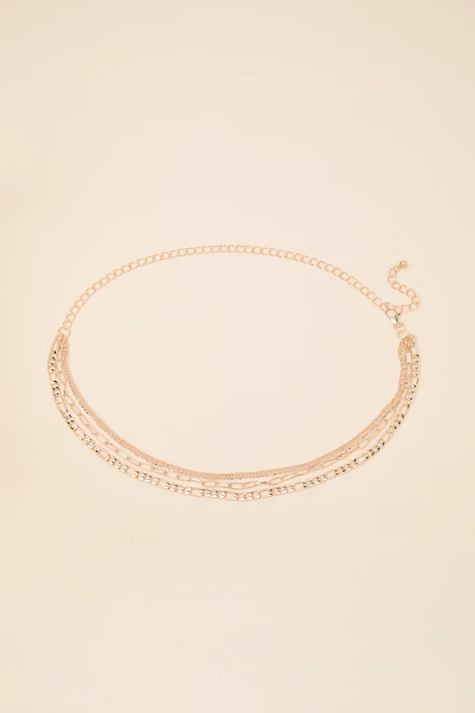 Zelena Gold Layered Chain Belt; Lulus 